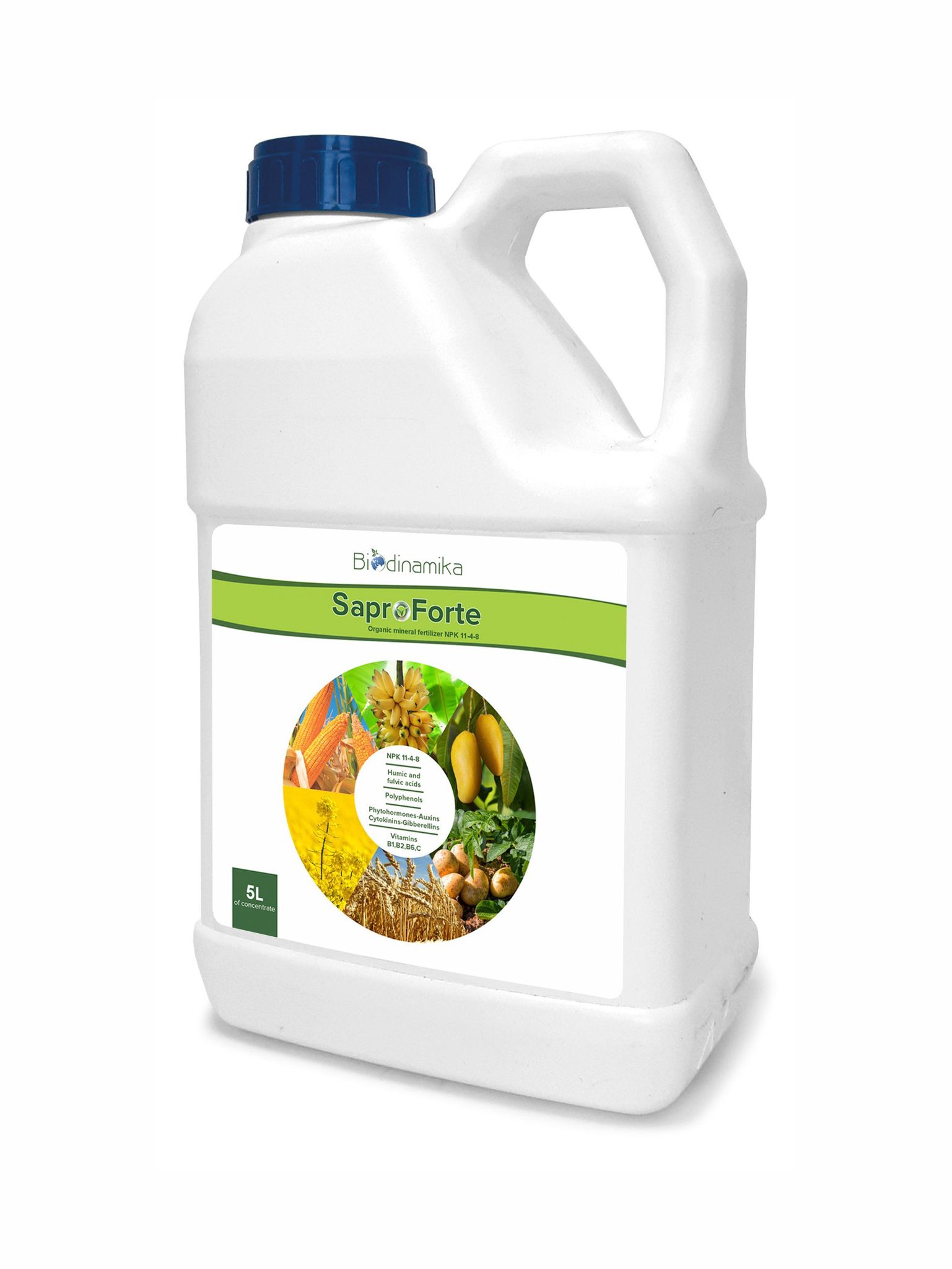 Nawóz organiczno – mineralny NPK 11-4-8 Sapro Forte 5l